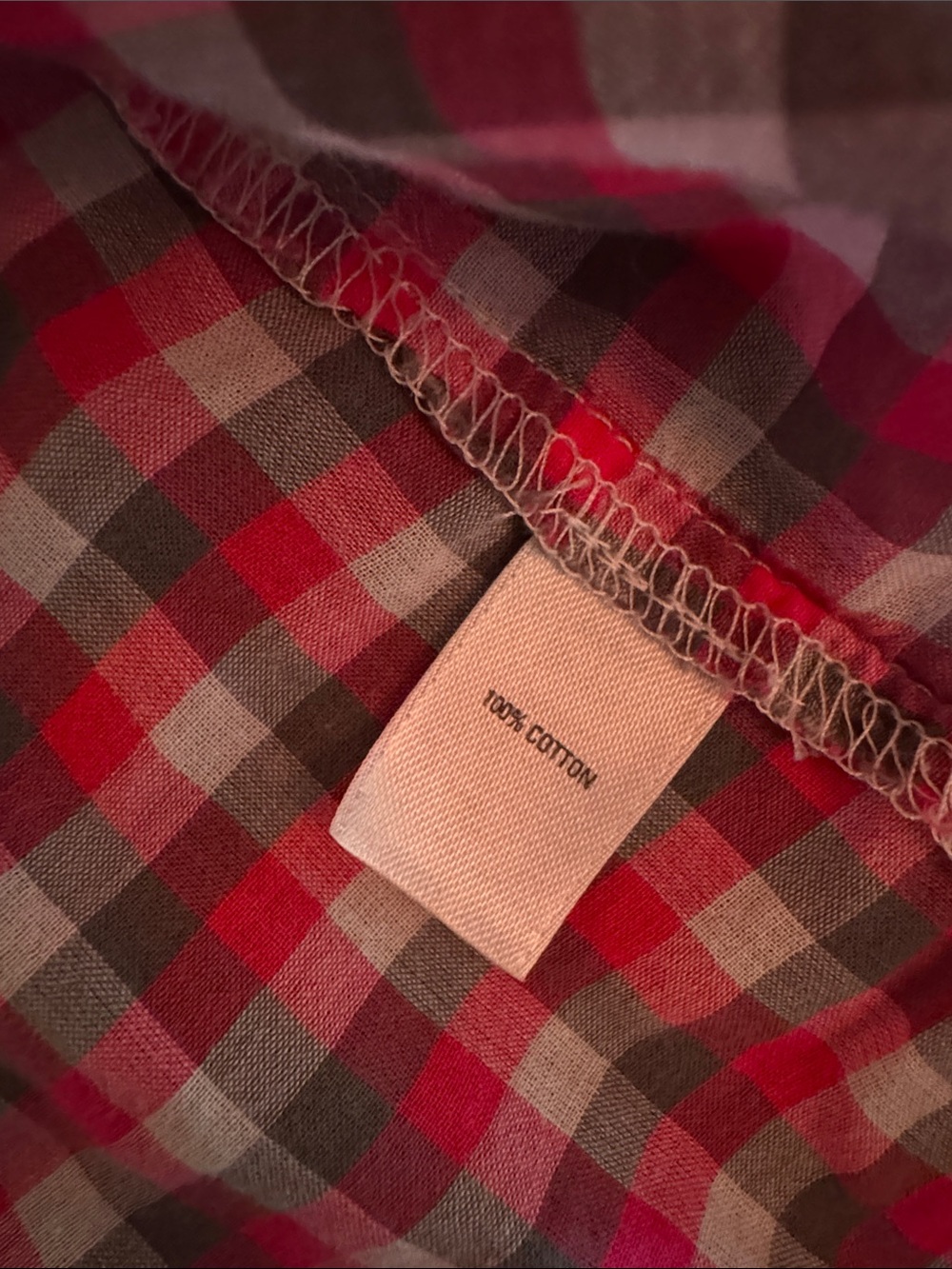 hinge Pink and White Plaid Button-Down Shirt - Picture 5 of 6
